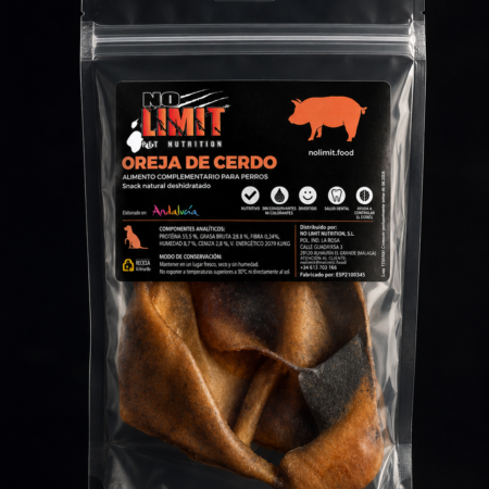 OREJA DE CERDO NATURAL DESHIDRATADA PARA PERROS.SNACK NATURAL DESHIDRATADO