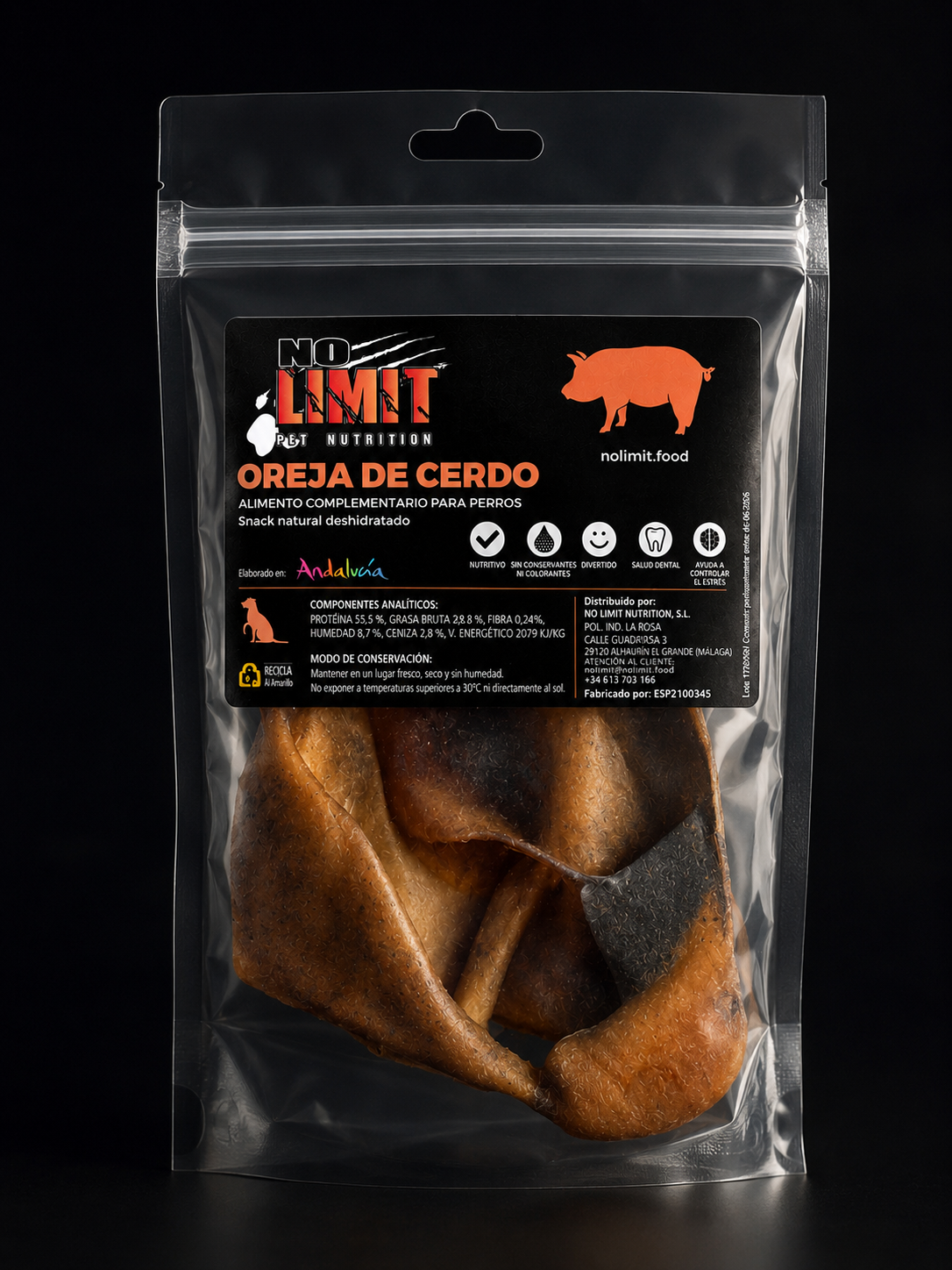 OREJA DE CERDO NATURAL DESHIDRATADA PARA PERROS.SNACK NATURAL DESHIDRATADO