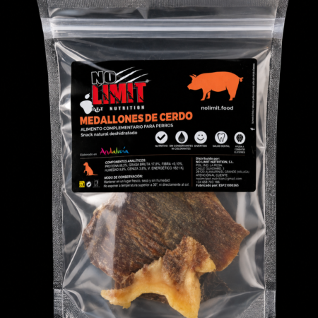 MEDALLONES DE CERDO NATURALES DESHIDRATADOS PARA PERROS.SNACK NATURAL DESHIDRATADO