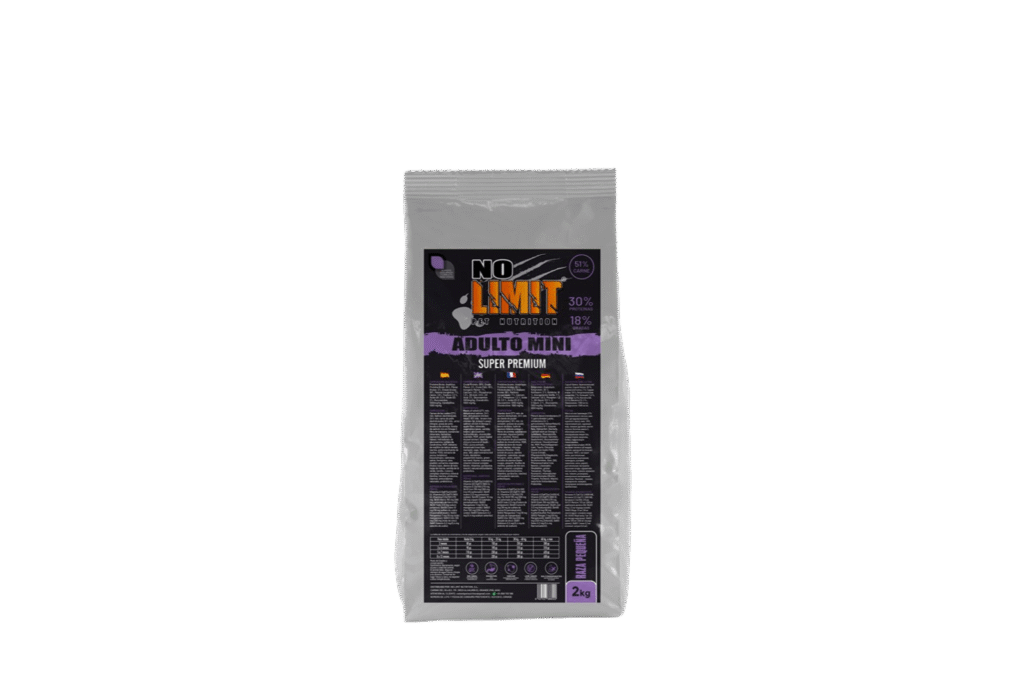 MINI ADULTO NO LIMIT, pienso de salmón y pollo para perros pequeños, saco de 2 kg