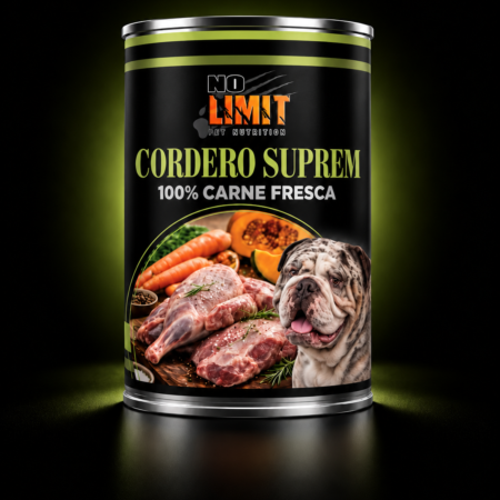 Lata de 400 g de Cordero Suprem NO LIMIT, comida húmeda de cordero para perros