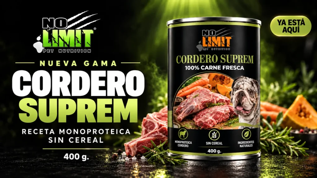NO LIMIT Cordero Suprem: receta monoproteica sin cereal. Ya está aquí.